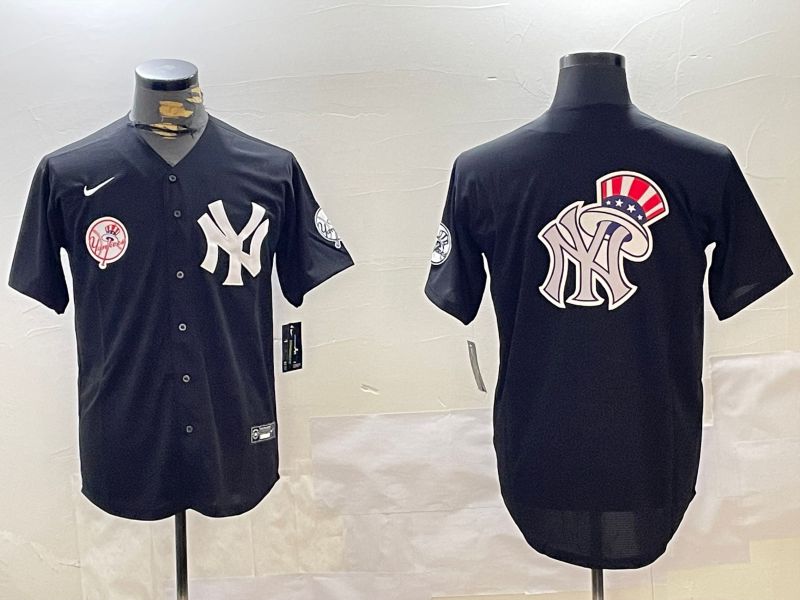 Men New York Yankees Blank Black Fashion Game Nike 2024 MLB Jersey style 11->new york yankees->MLB Jersey